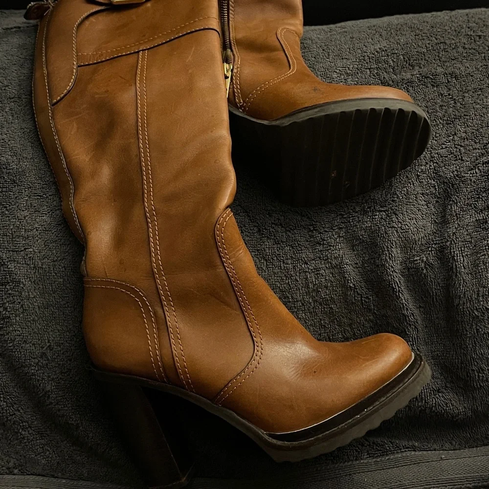 Tory Burch Brown Leather Knee-High Boots Women’s Size 7